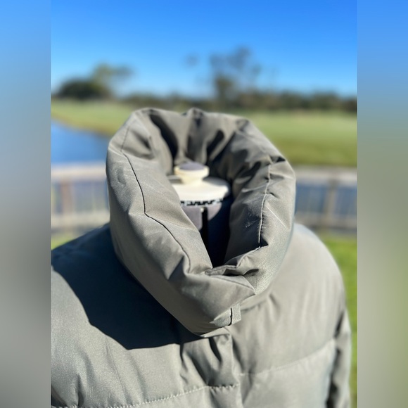 ⚡️NWOT⚡️SHEIN Green Solid Button-Up Puffer Coat - Size Women’s Large - Picture 8 of 10